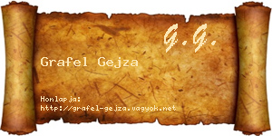 Grafel Gejza névjegykártya